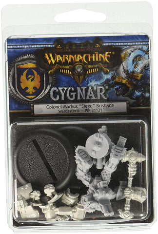 Warmachine: Cygnar Colonel Markus Siege Brisbane Warcaster (Resin/White Metal)
