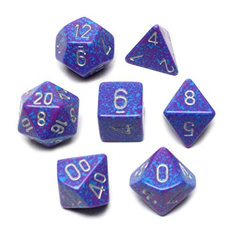 Chessex Polyhedral 7-Die Set Speckled Silver Tetra 25347