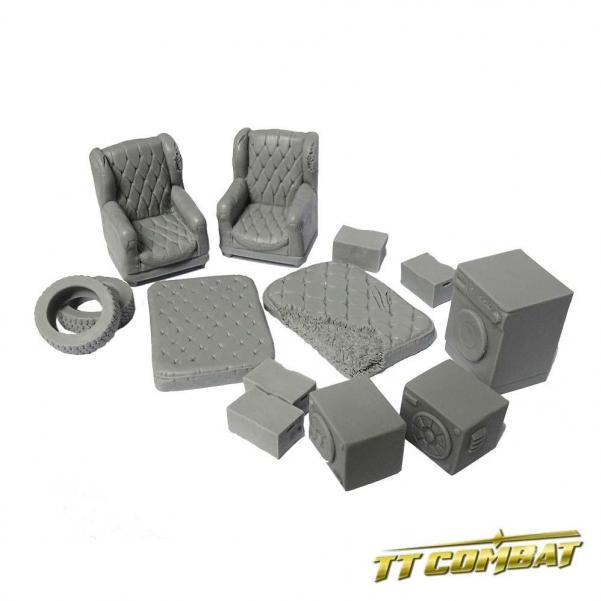 28mm Terrain: City Accessories - Backalley Accessories 3 (resin)