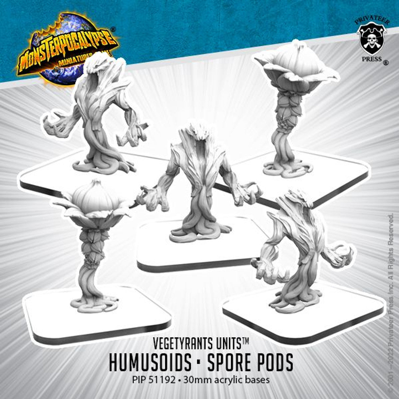 Monsterpocalypse: Humusoids and Spore Pods Vegetyrants Unit (metal/resin)
