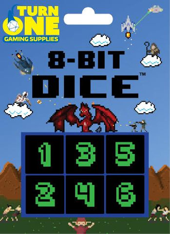 8-bit Dice Monochrome 6 d6