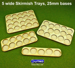 Litko Skirmish Tray 5x2 Formation 25mm Circle Bases