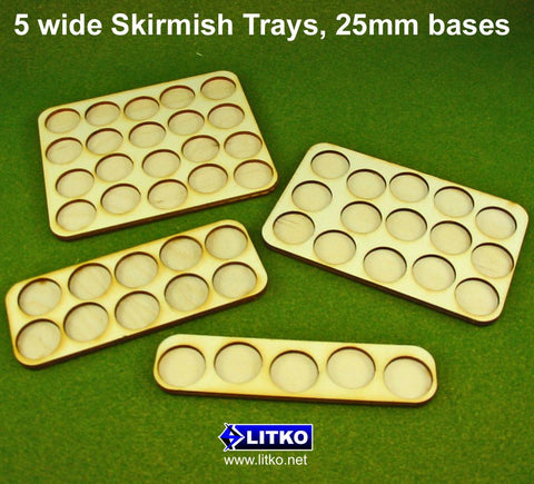 Litko Skirmish Tray 5x2 Formation 25mm Circle Bases