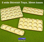Litko Skirmish Tray 5x2 Formation 30mm Circle Bases