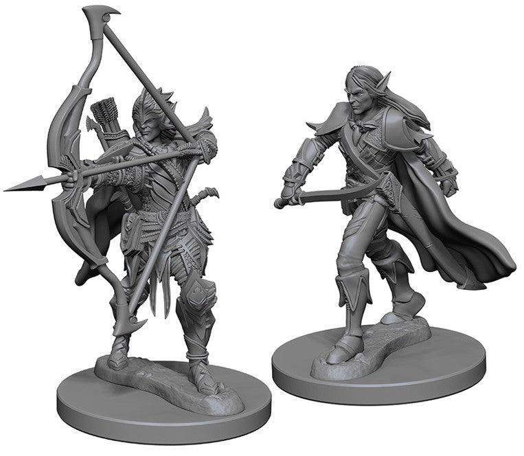 Deep Cuts Pathfinder Unpainted Miniatures Elf Male Fighter