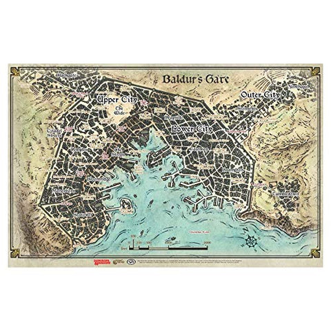 Dungeons and Dragons RPG: Baldur`s Gate - Descent into Avernus - Baldur`s Gate Map