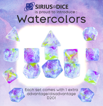 RPG Dice Set (7): Watercolors