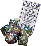 Chessex Polyhedral 7-Die Set Festive Carousel w/White 27440