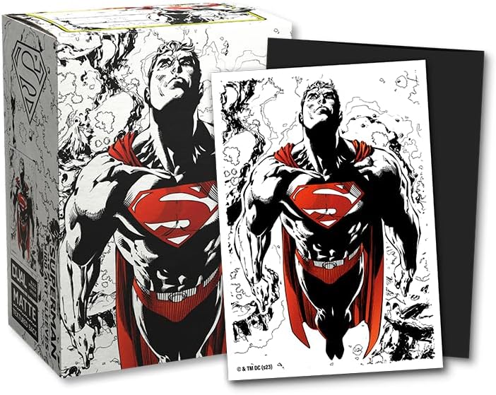 Dragon Shields: (100) Matte Dual Art - Superman Core (Red/White Variant)