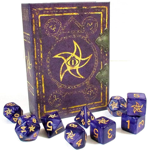Elder Dice: Astral Elder Sign Polyhedral Set - Mystic Purple