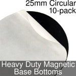 Litko Miniature Base Bottoms, Circular, 25mm, Heavy Duty Magnet (10)