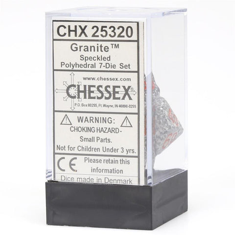 Chessex Polyhedral 7-Die Set Speckled Granite 25320