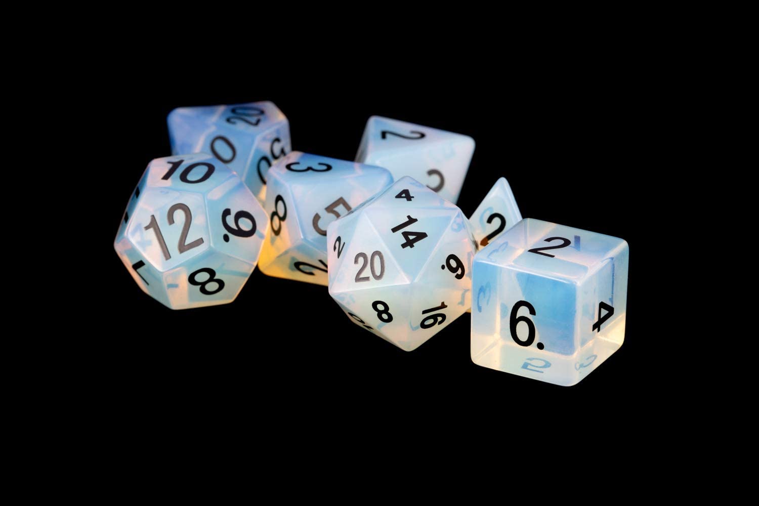 16mm Stone Poly Opalite Dice Set (7)