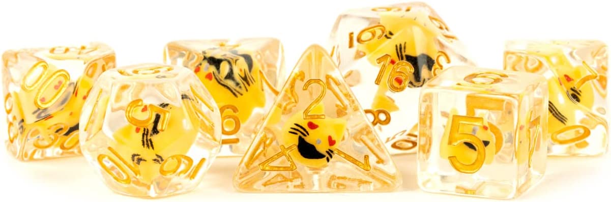 16mm Resin Poly Cat Dice Set (7)