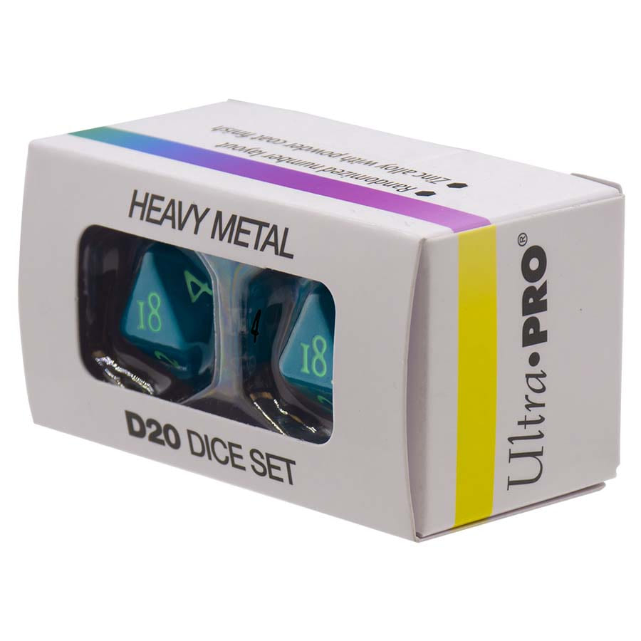 Vivid Heavy Metal Dice: Teal (2d20)