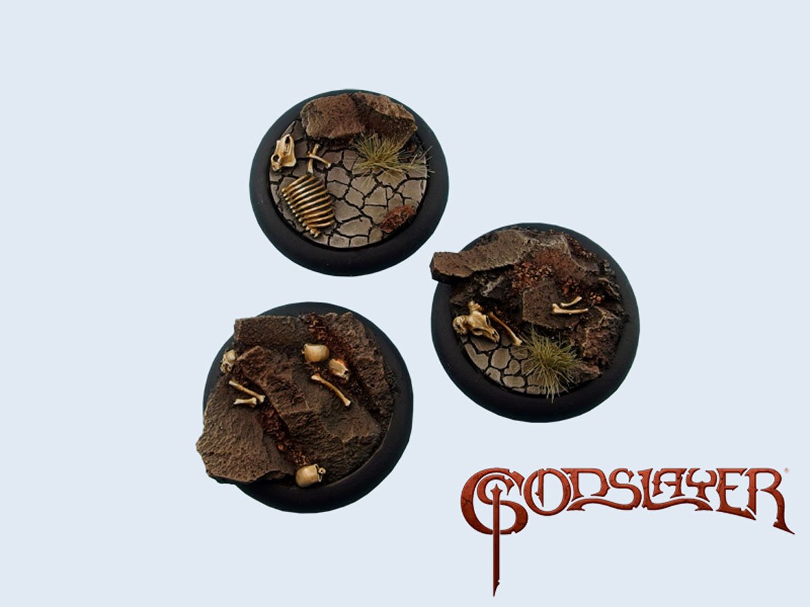 Battle Bases: Troglodyte Bases, WRound 40mm (2)