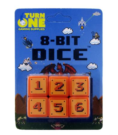8-Bit Dice Orange
