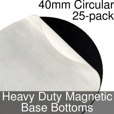 Miniature Base Bottoms, Circular, 40mm, Heavy Duty Magnet (10)