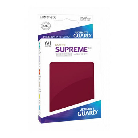 Ultimate Guard Supreme UX Japanese Size Card Sleeves Burgundy 60ct