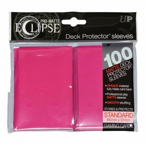 Pro-Matte Eclipse 2.0 Standard Deck Protector Sleeves: Hot Pink (100)