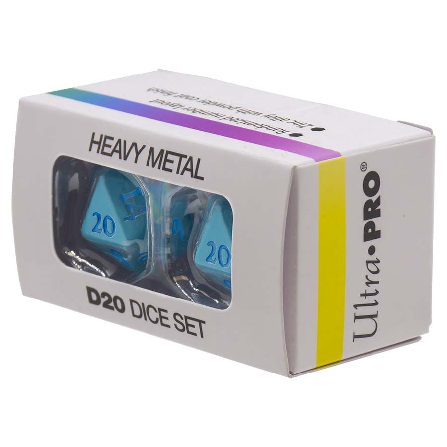 Vivid Heavy Metal Dice: Light Blue (2d20)