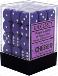 Opaque: 12mm D6 Purple/White