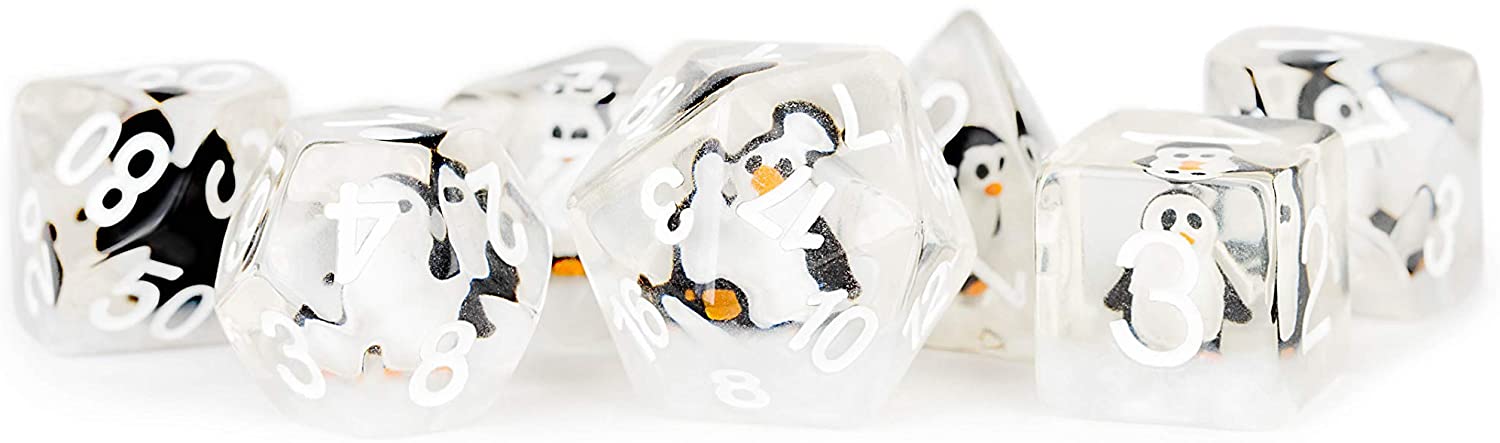 16mm Resin Poly Dice Set: Penguin Dice (7)