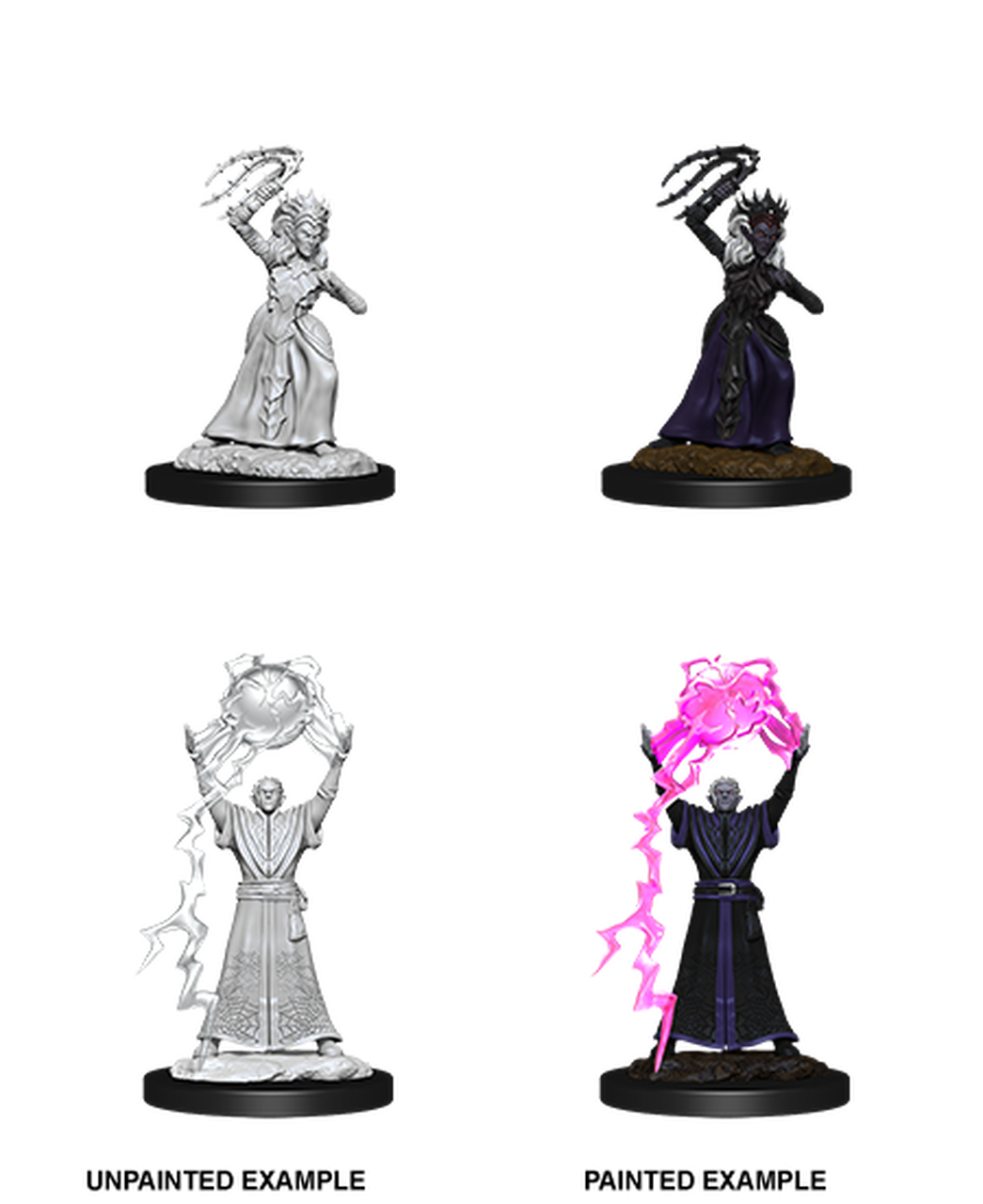 Dungeons & Dragons Nolzur`s Marvelous Unpainted Miniatures: W12 Drow Mage & Drow Priestess