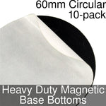 Litko Miniature Base Bottoms, Circular, 60mm, Heavy Duty Magnet (10)