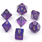 Chessex Polyhedral 7-Die Set Borealis Royal Purple w/Gold 27467