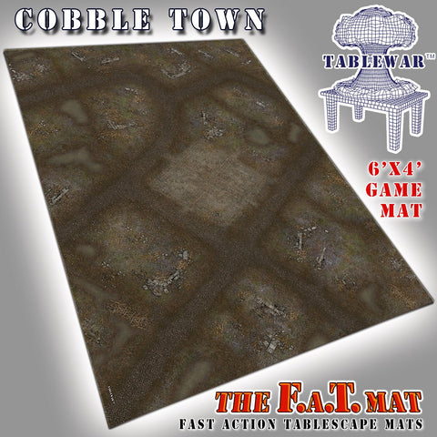 Tablewar 6x4 'Cobble Town' F.A.T. Mat Gaming Mat