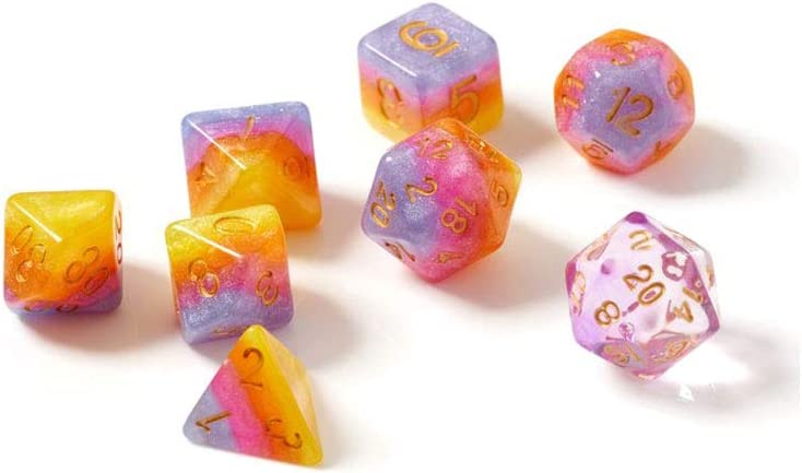 RPG Dice Set (7): Tahitian Sunset