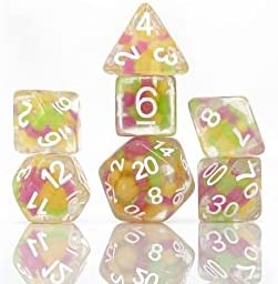 RPG Dice Set (7): Melon Ball Glowworm