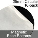 Litko Miniature Base Bottoms, Circular, 25mm, Magnet (10)