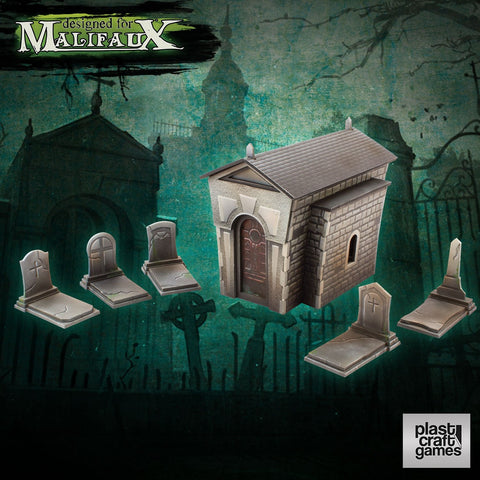 Malifaux Plast Pre-Cut Graveyard Set Scenery