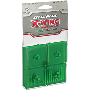 Star Wars X-Wing Miniatures Game Green Bases and Pegs