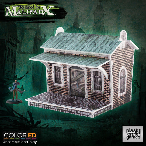 Malifaux Plast Pre-Cut Train Halt Scenery (Colored)