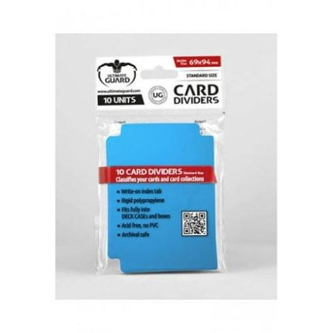 Card Dividers Standard Size Light Blue 10ct